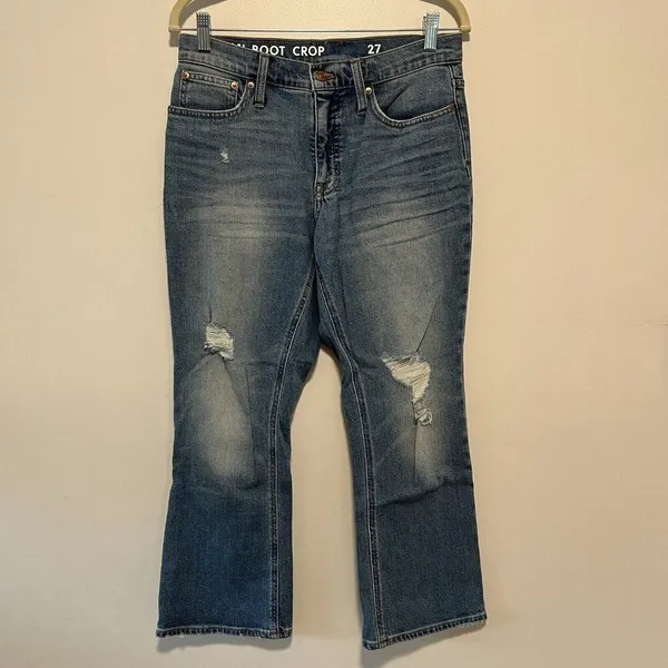 J. Crew Demi Boot Crop Distressed Jeans in Christy Wash Size‎ 27 - Image 3