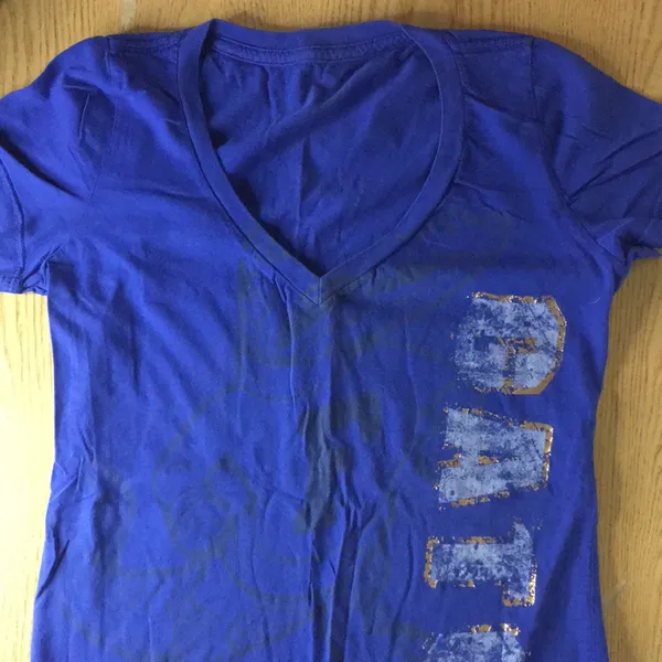 Women’s Florida Gators T-Shirt Blue/Gold Size Small - Image 2