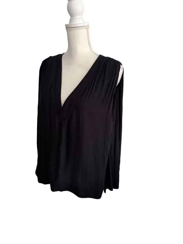 FREE PEOPLE Black Swing Linen Blend Tank Top Size Medium - Image 2