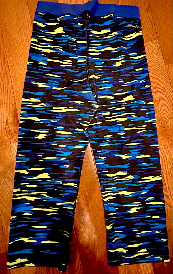 Nike Pro Haze Compression Capri dry fit Legging 729415-480 blue,black,neon green - Image 14