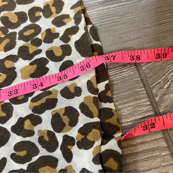 Rungolee leopard print shirt dress tie waist‎ sleeve sz XS - Image 3