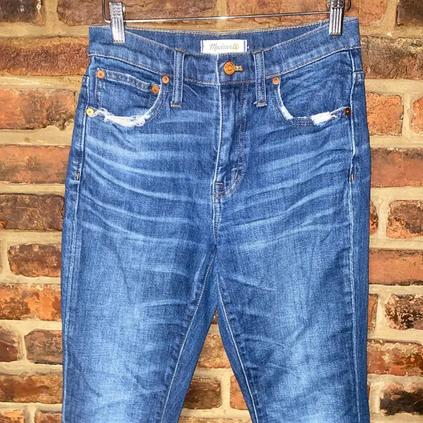 Madewell Buckley Blue Denim The High Rise Slim Boyjean Jeans Women's Size 23 - Image 3