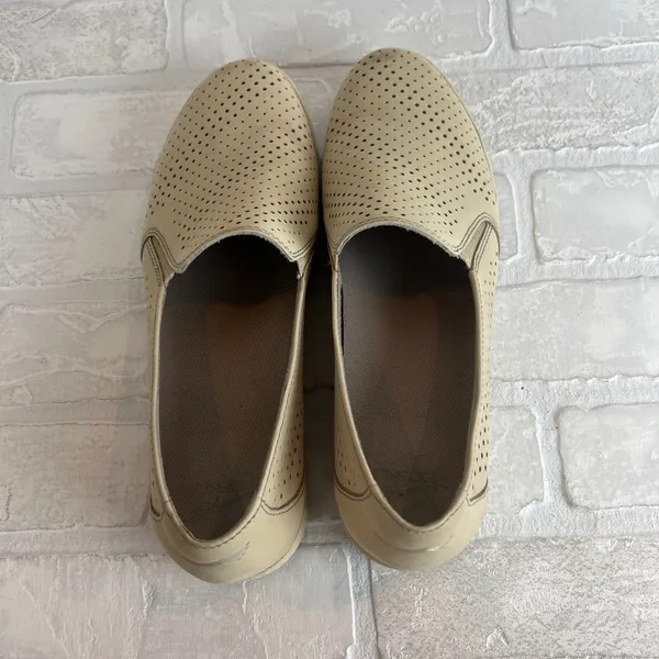 Dansko‎ 40 Loafer Slip On Sneaker Womens 9.5 10 Beige Perforated Nubuck Leather - Image 4