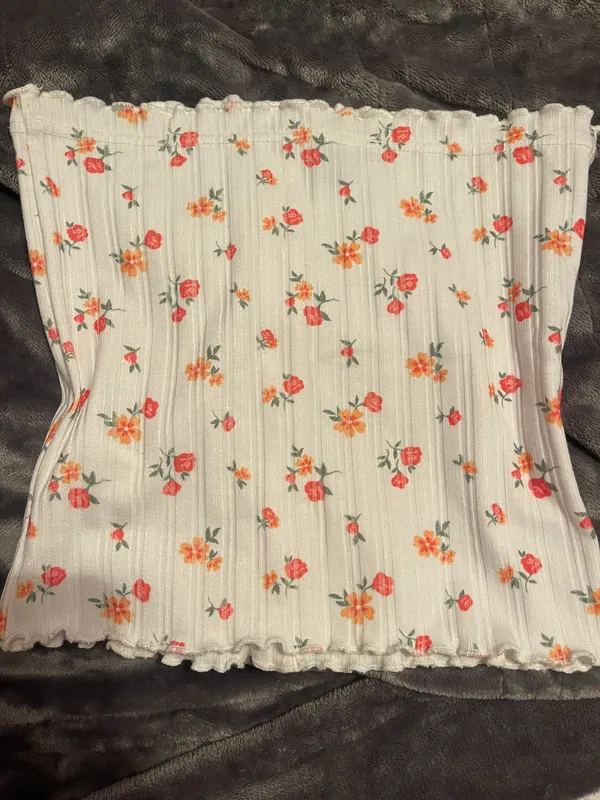 Strapless Floral Top Multi - Image 2