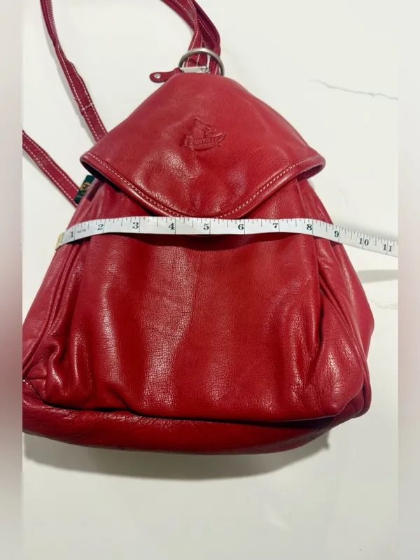 Canyon Outback Red Leather Shoulder Bag Convertible Backpack Louisville Cardinal - Image 14