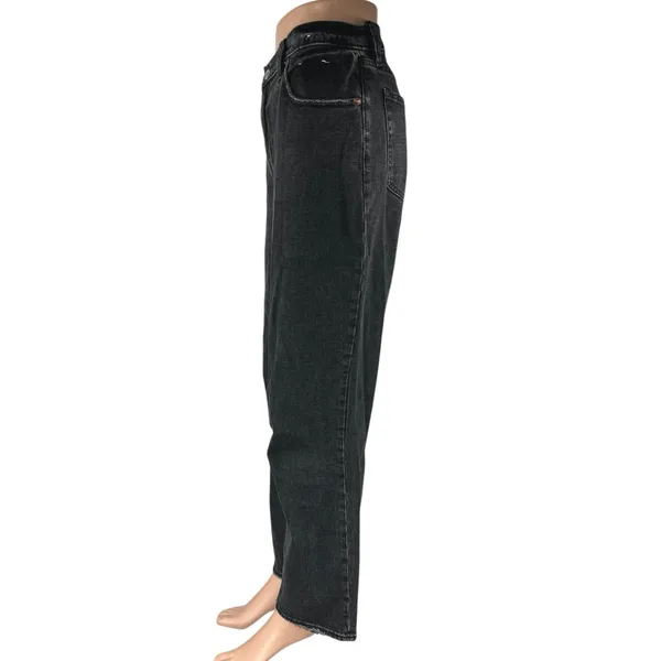 Abercrombie & Fitch Black Ultra High Rise Straight Leg Ankle Denim Jeans Pants 8 - Image 2