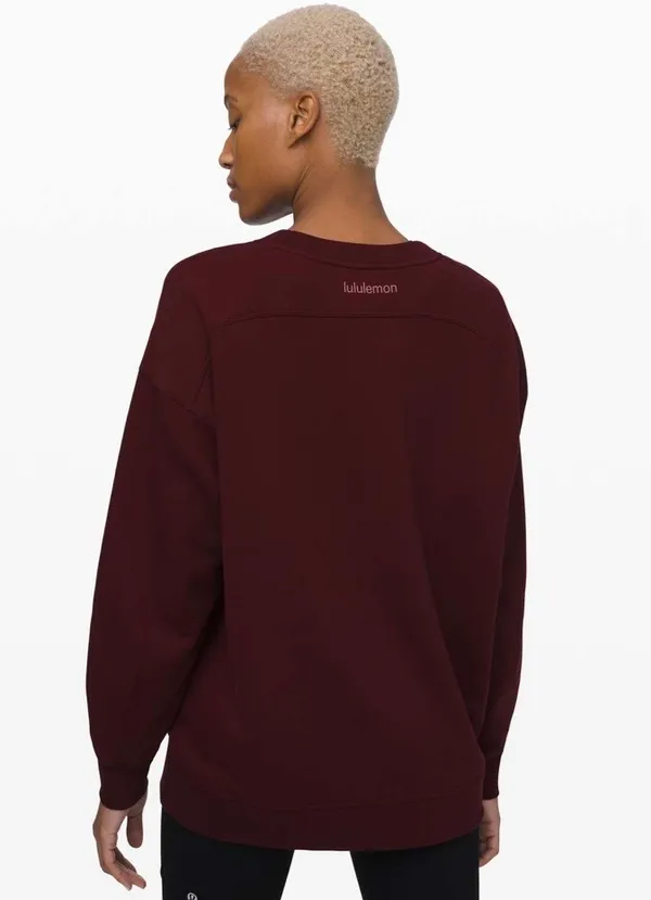 Lululemon Perfectly Oversized Crew Garnet 6 - Image 6