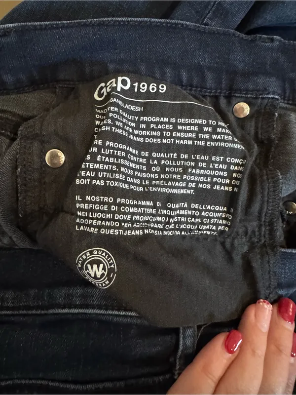 Gap 1969 Slim Flare Jeans – Women’s 32R – Blue Black - Image 4