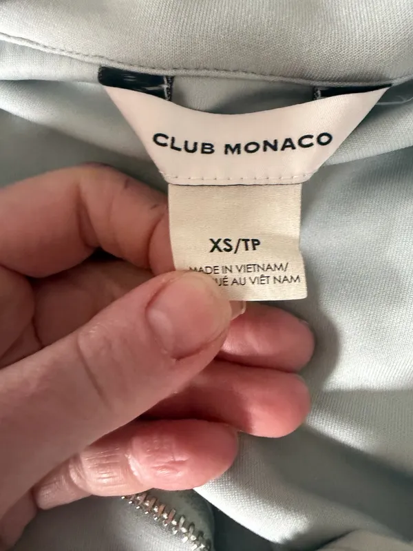 Club Monaco Club Collective Iceberg 1/4 Zip Size XS. - Image 7