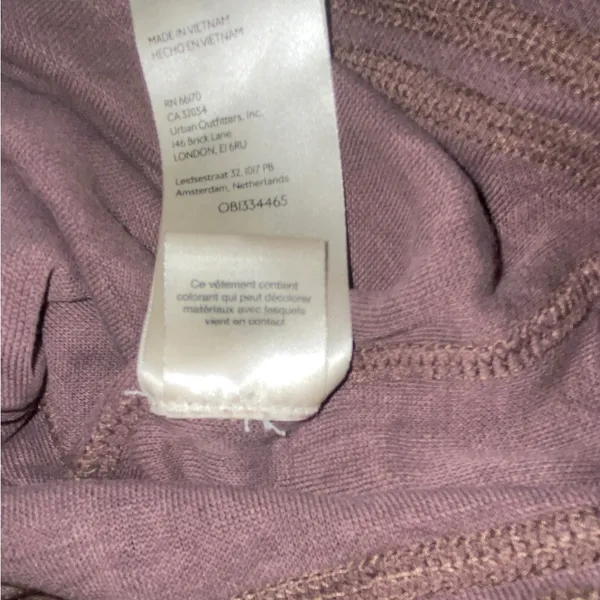 Free People Night We Met Long Sleeve purple Ruched Off The Shoulder Tunic Top - Image 14