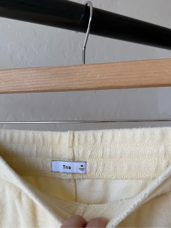 Aritzia TNA Butter Yellow Terry Cloth Jogger - Image 5