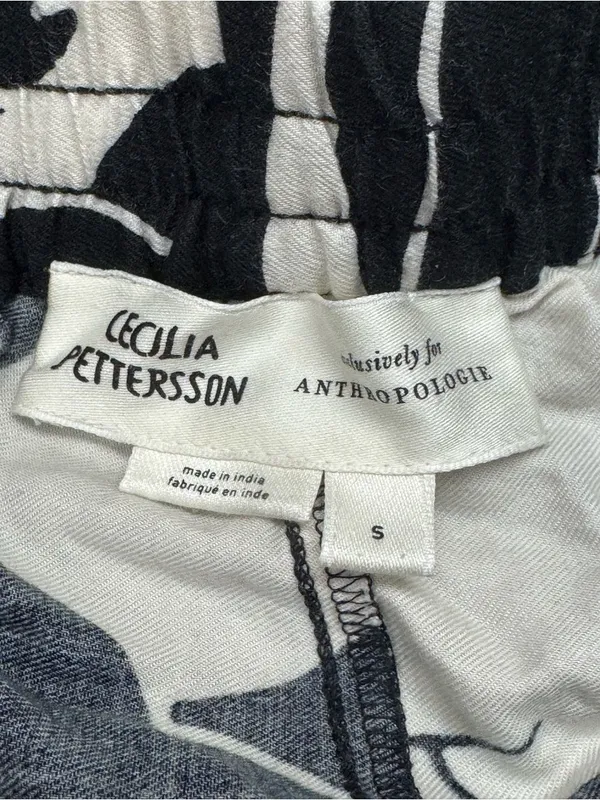 Anthropologie Cecilia Pettersson Wide Leg Flannel Pajama Pants Women’s Small - Image 2