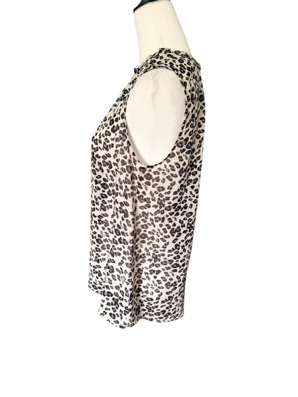 Doe & Rae Black Gray Sleeveless Top Medium - Image 4