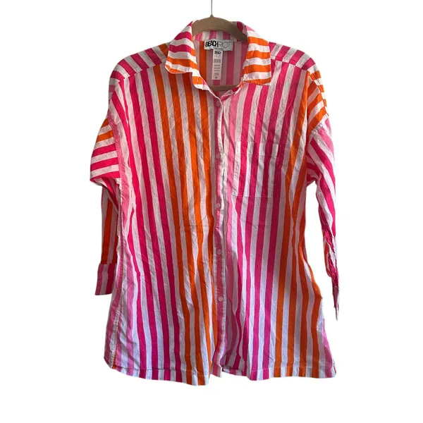 BEACH RIOT Alexa Top Sunset Stripe Button Down Small/Medium‎ - Image 2