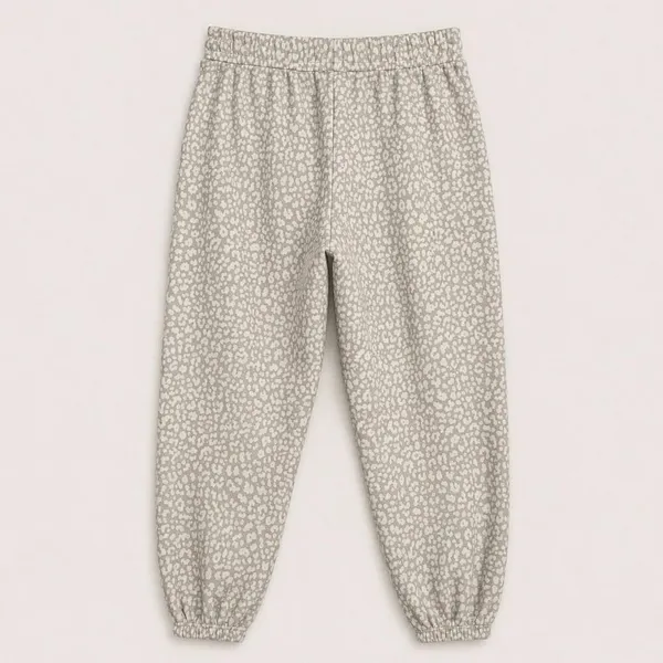 Colsie Leopard Print Jogger Sweatpants Size M Beige Cream Lounge Pants Cozy Athl - Image 2