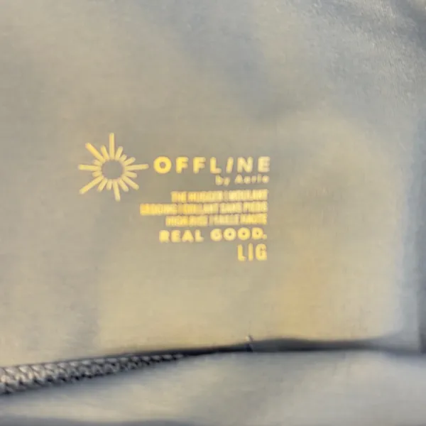 488 | NWT OFFLINE by Aerie The Hugger High‎ Rise Leggings Blue Womens Large - Image 6
