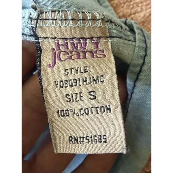Highway Jeans Light Wash Denim Western Shirt Size S 100% Cotton - Image 6