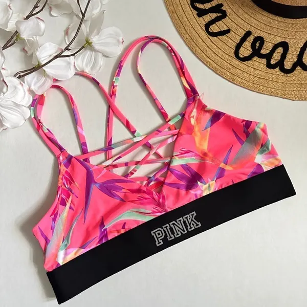 Victorias Secret PINK Ultimate Unlined Neon Strappy Bralette - Image 6