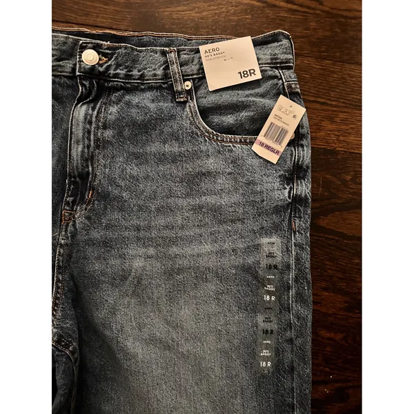 Aeropostale 90s Baggy Jeans‎ Womens 18R Blue High Rise Non Stretch Cotton Denim - Image 2
