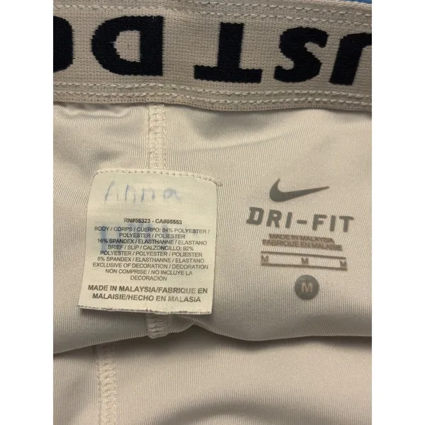 Nike Running Shorts Women Medium Blue Dri-FIT Just Do It Waistband 3 Inch Inseam - Image 9