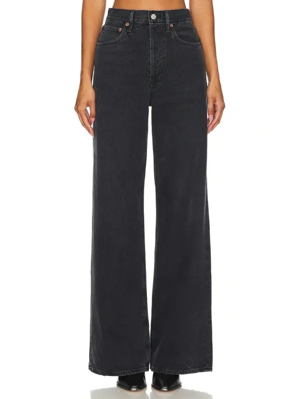 NWT AGOLDE Dame in Hitch High Rise Wide Leg Relaxed Rigid Denim Jeans 25 - Image 11