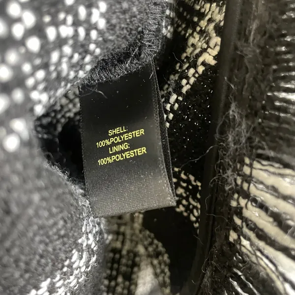 House of Harlow Shacket Womens Medium Black Button Up Tweed White Check Heavy - Image 9