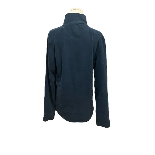 Workout Fleece Women’s Shirt Quarter Zip Pullover Navy Blue Medium - Image 4