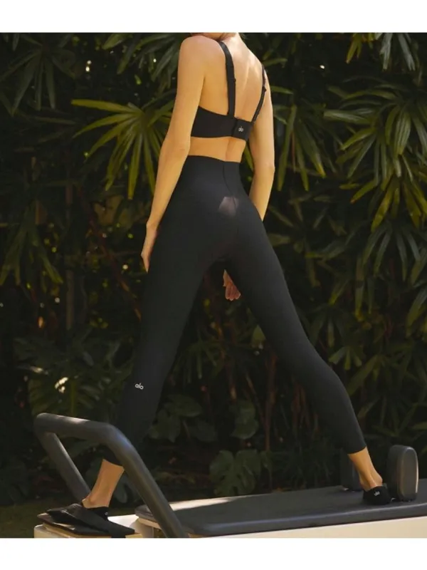 Alo Airlift Strength Extreme High-Waist 7/8 Legging Black Hi-Rise Waisted Tights - Image 9