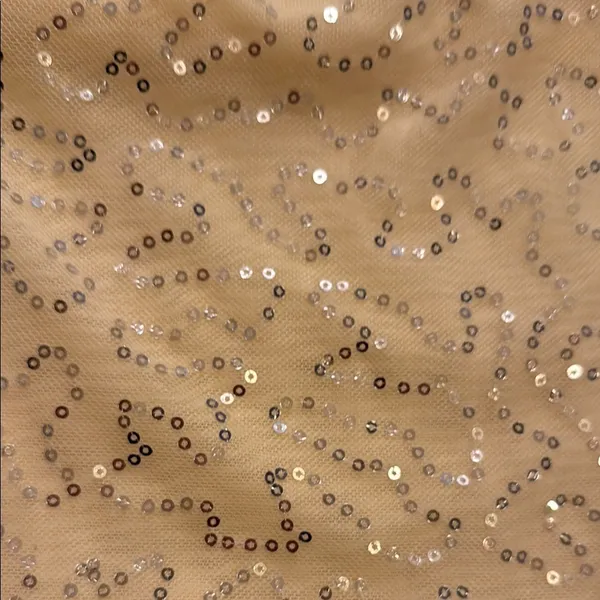 Elegant Silver Sequin Bandeau Size M - Image 7