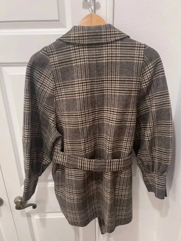 Maje Double-faced Plaid Checked Coat - Image 2