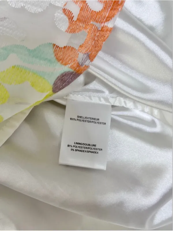 Women's Belle Badgley Mischka Mini Dress Size 4 White Multi-color - Image 6