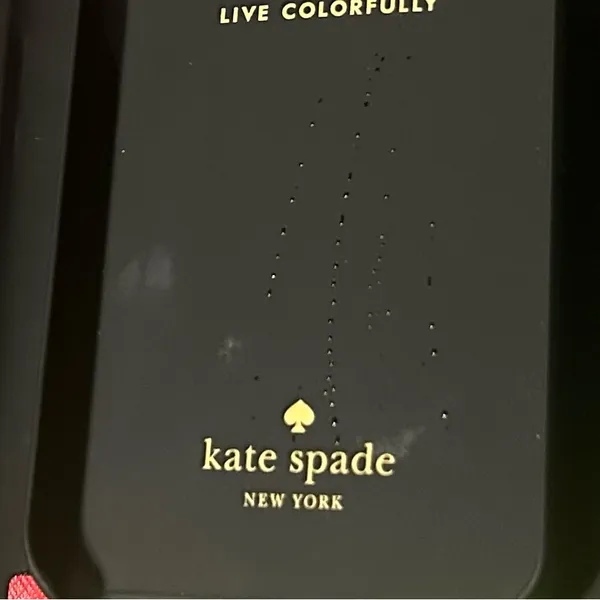 Kate Spade Vibrant Red Scalloped Phone Wallet- Excellent Condition - Image 4