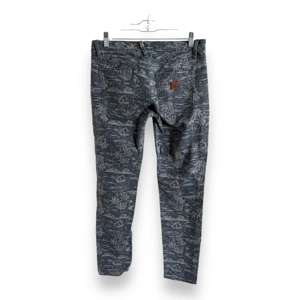 Roxy Womens Jeans Sz 7 28 Tropical Gray‎ Sunburners Skinny Beach Hawaiian Denim - Image 5