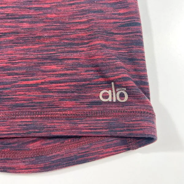Alo Yoga Big Waves Short Small Garnet Space Dye Yoga Shorts Pilates Barre Gym - Image 4