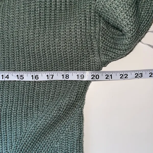 Maurices Teal Green Button V-neck Knit Henley Sweater - Image 7