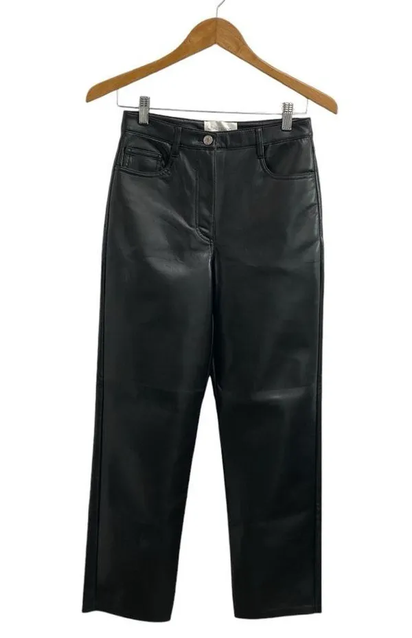 Aritzia The Melina Pant Vegan Leather In Black Size US 4 - Image 4