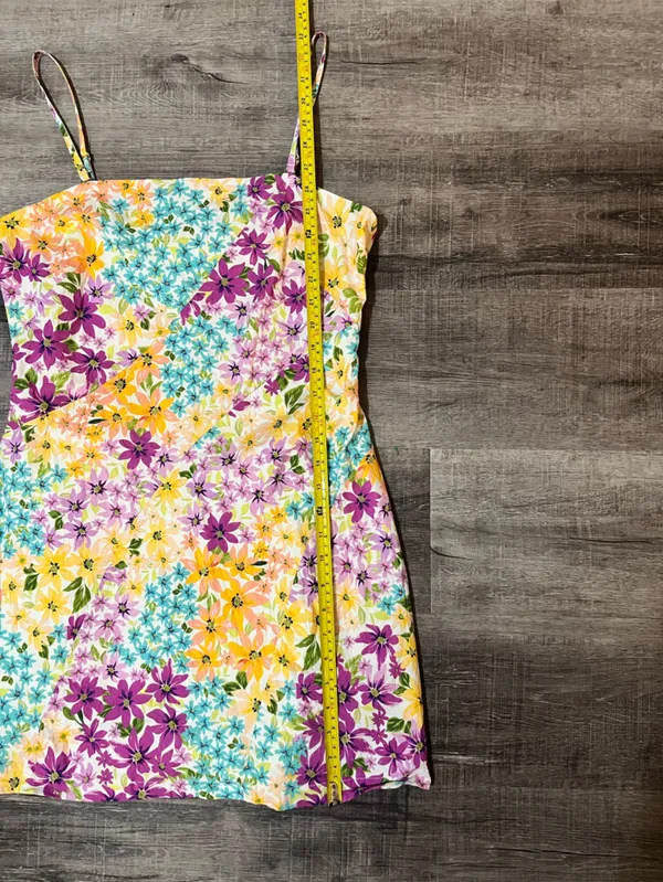 AVEC LES FILLES Anthropologie multicolored patchwork floral mini dress - Image 7