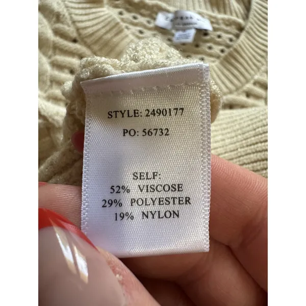 Current Air Anthropologie Women Size Medium Knit Sweater Ribbed Long Sleeve City - Image 8