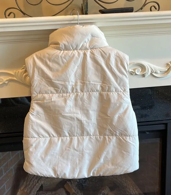 Vine and Valley Puffer Vest Reversible Beige Tan Womens XL New - Image 11