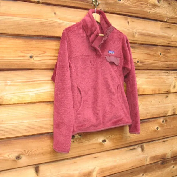 Patagonia Retool Snap T Fleece Pullover Maroon - Image 4