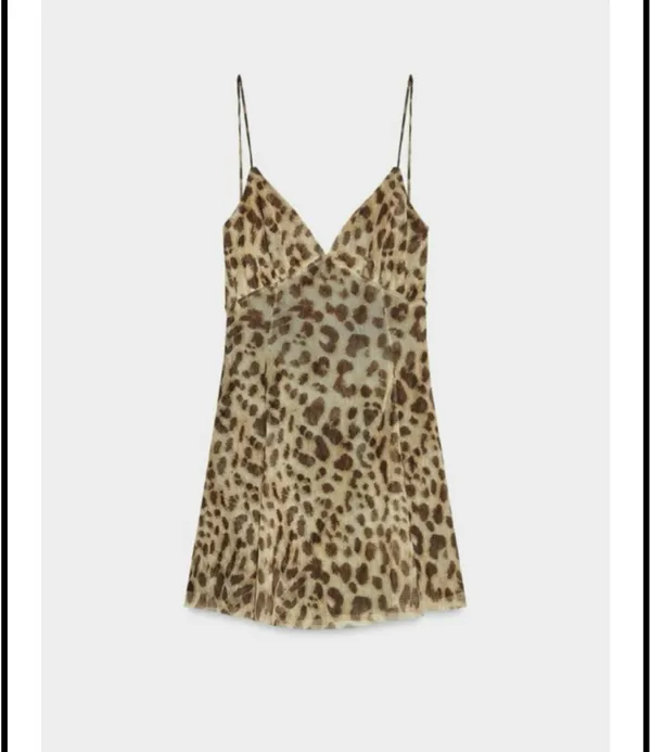 Zara Leopard Print Mini Dress - Image 3