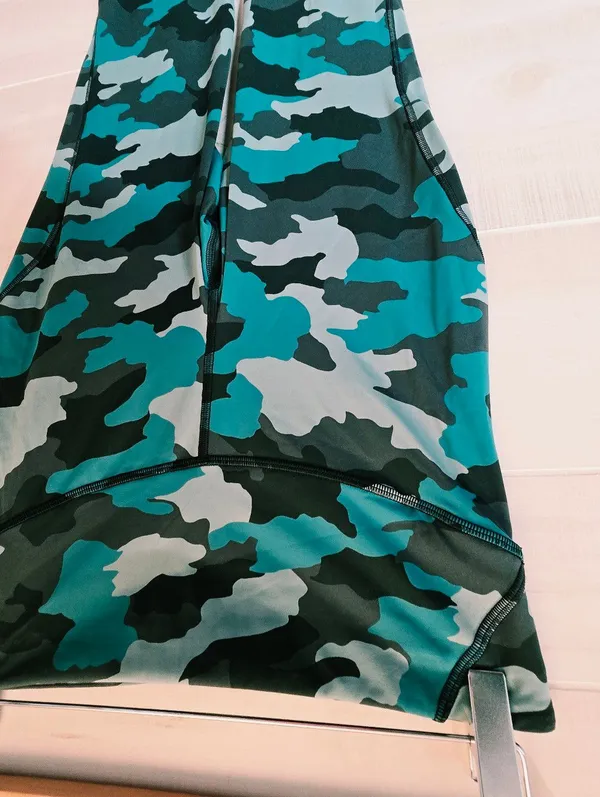 {8} Lululemon Base Pace Heritage 365 Tidewater Teal Camo High Rise Legging - Image 5