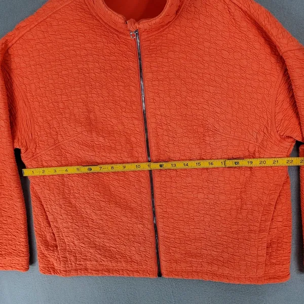 Lululemon sz‎ 8 Rippled Full Zip Jacket Autumn Red Orange Coral turtleneck $148 - Image 4