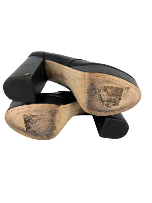 Sam Edelman Aurelie Platform Loafers Black Gold Horsebit 8.5 Preppy Ivy League - Image 10