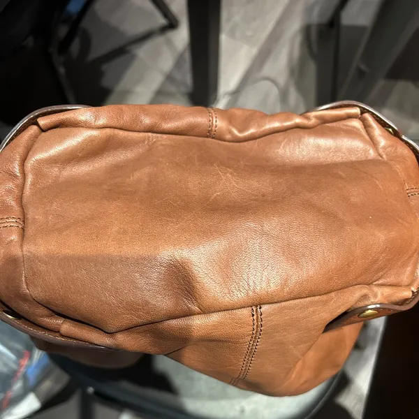 Kooba Brown Leather Bucket Bag with gold hardware - Image 12
