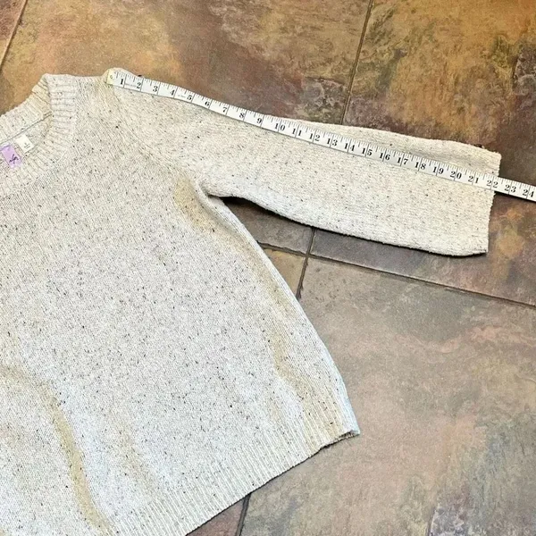 NWT Francesca’s Alya Heather Oat Crew Neck Sweater Button Sleeves Small - Image 6