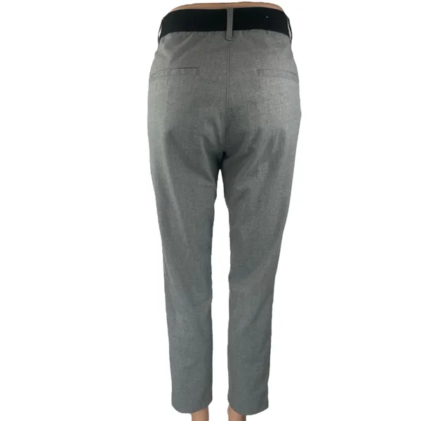 Zara Women's Gray High Waist Straight Tapered Leg Trousers Dress Pants Size S - Image 3