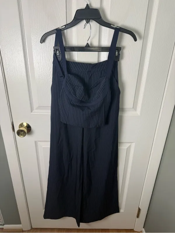 Princess Polly Briana Set Navy Pinstripe 0 - Image 2