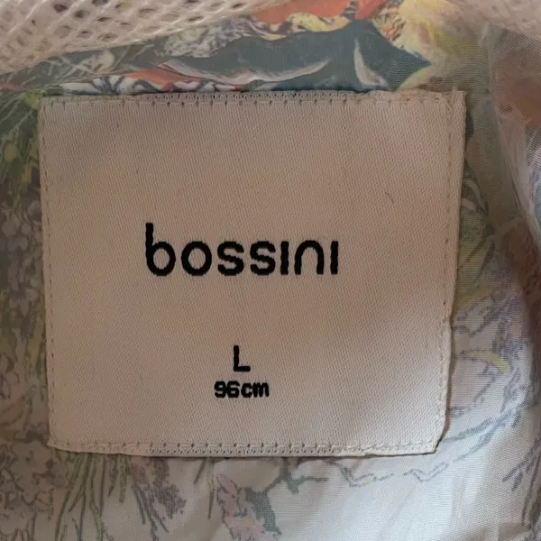 Bossini Floral Print Zip Up Windbreaker Hooded Jacket Size Large - Image 3