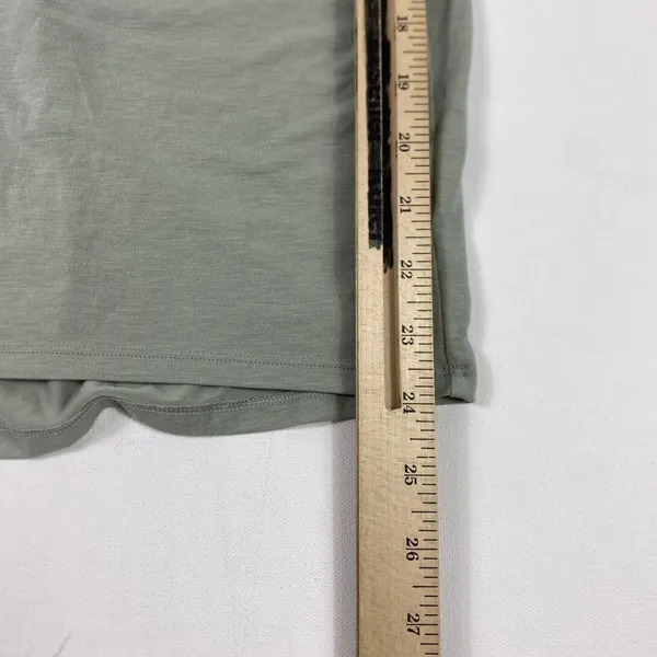 Athleta Shirt Womens XS Green 3/4 Sleeve‎ Open Back Lightweight Athletic Top - Image 3